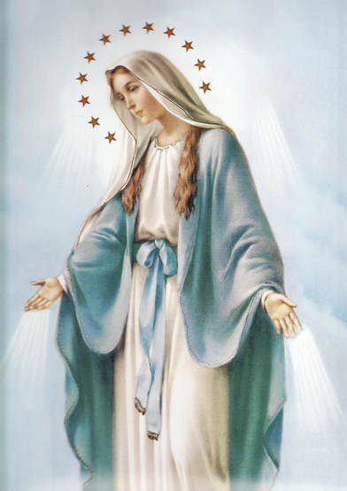 Hermosa Virgen María Inmaculada con la Medalla Milagrosa